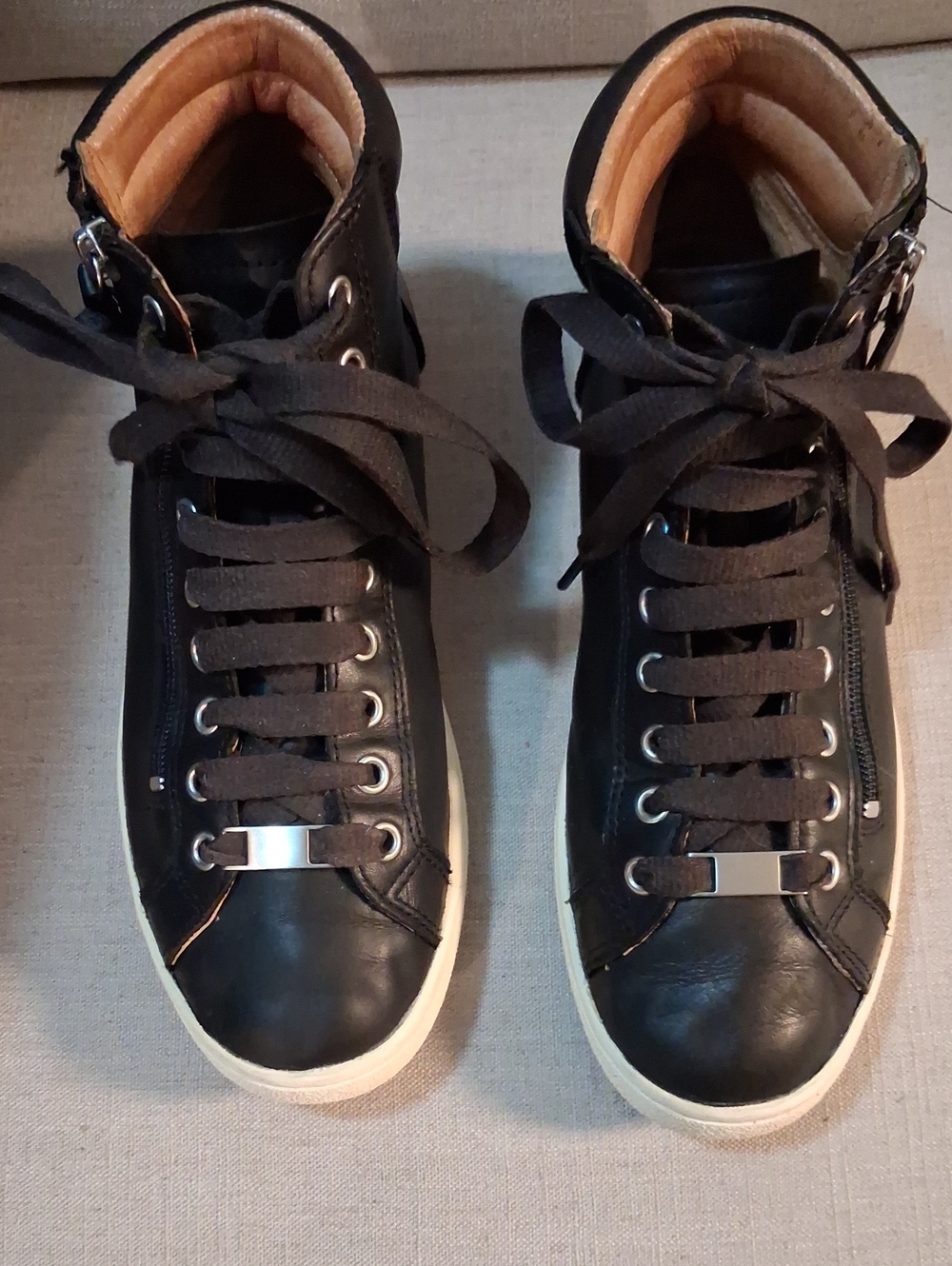 UGG Black High-Top Sneakers with Cream Sole